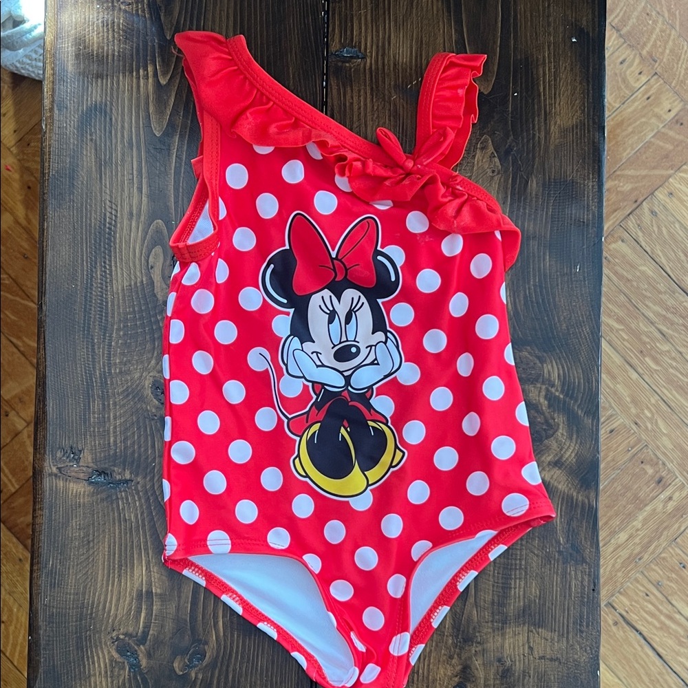 Red Polka Dot Minnie Mouse Swimsuit & Coverup Set